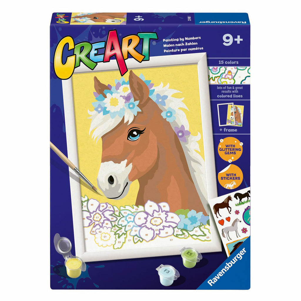 Ravensburger Creart Malen nach Zahlen – Pferd mit Blumen