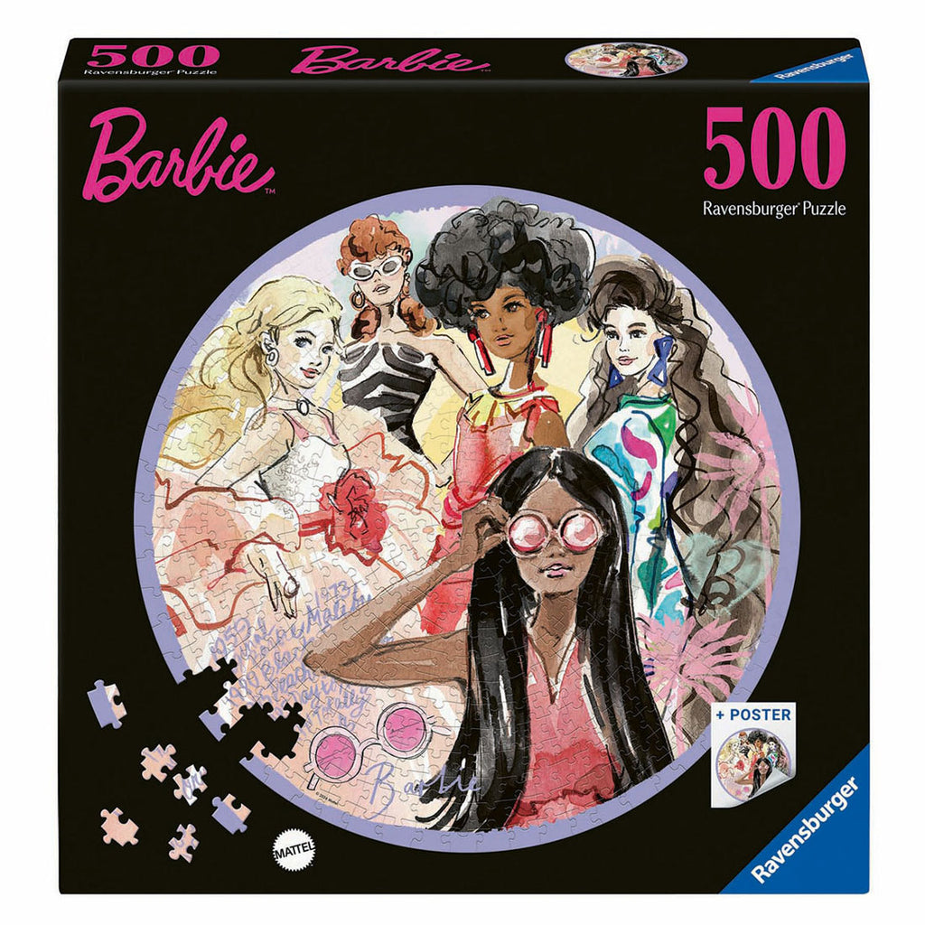 Ravensburger legpuzzel rond barbie, 500st.