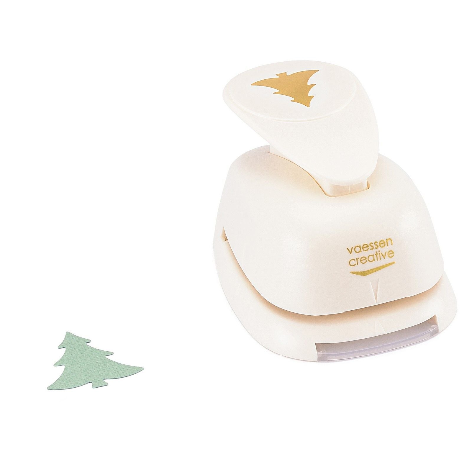 Vaessen creative pons - figuurpons - dennenboom - 3,2 x 3,4 cm
