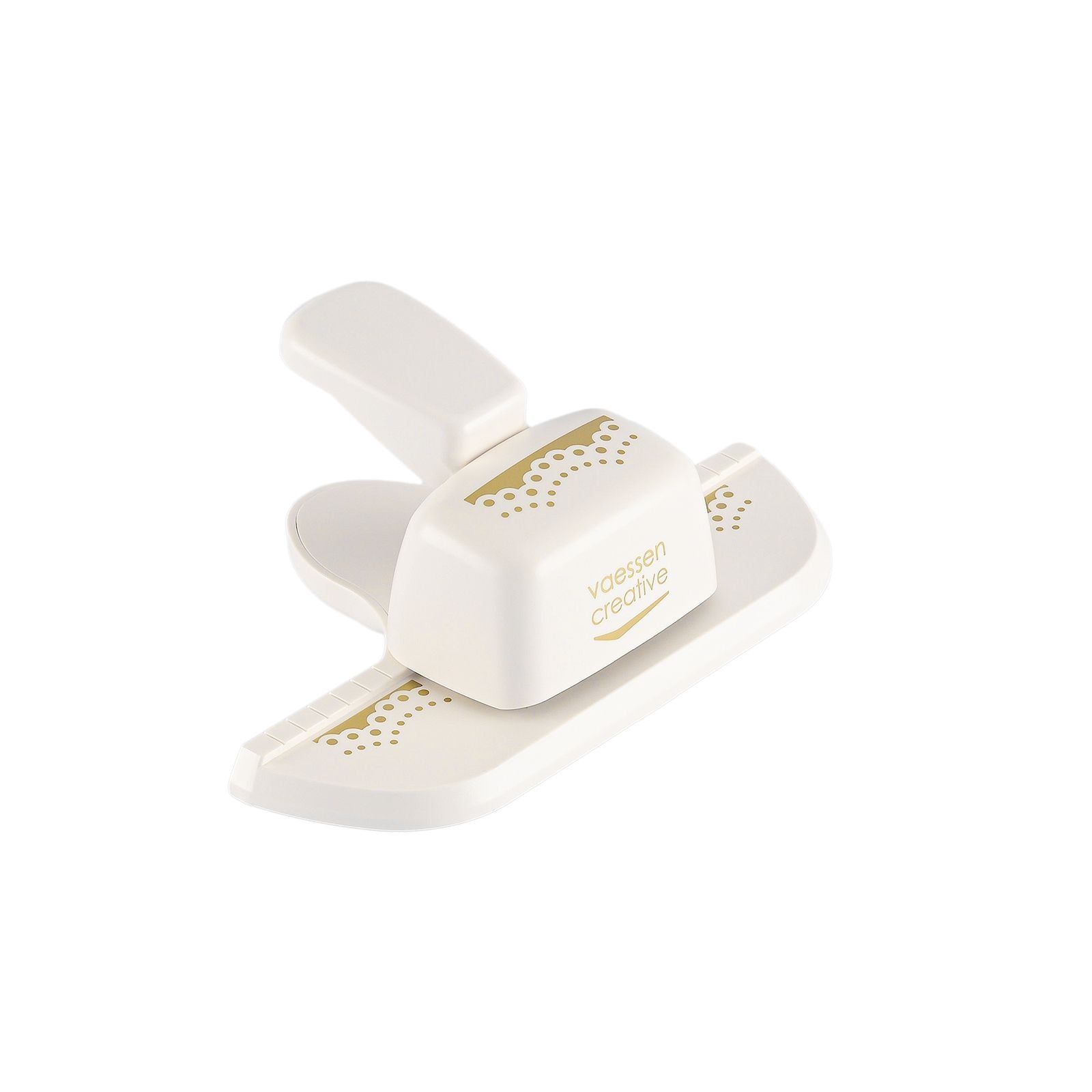 Vaessen creative pons - randpons kanten rand - 1,5 x 4,3 cm - ivoor