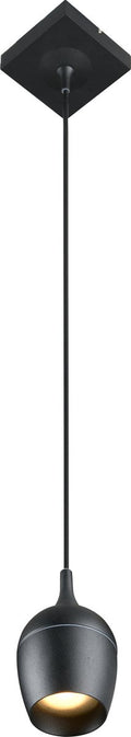 Lucide preston - hanglamp badkamer - ø 10 cm - 1xgu10 - ip44 - zwart