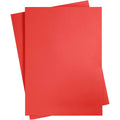 Gekleurd karton, a2, vel 420x594 mm, 180 gr, rood, 10 vel 1 doos