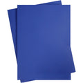 Gekleurd karton, a2, vel 420x594 mm, 180 gr, koningsblauw, 10 vel 1 doos