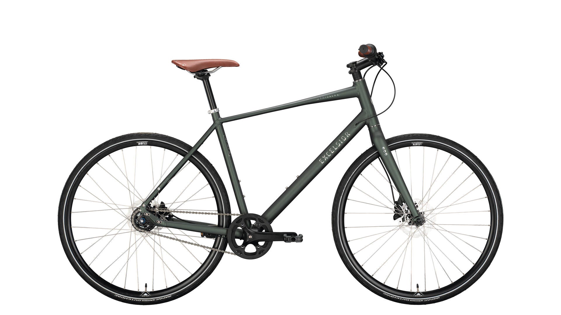 Excelsior urbanrad trigger (#1) bike excels.trigger 28 53 diam. 8sp green matt