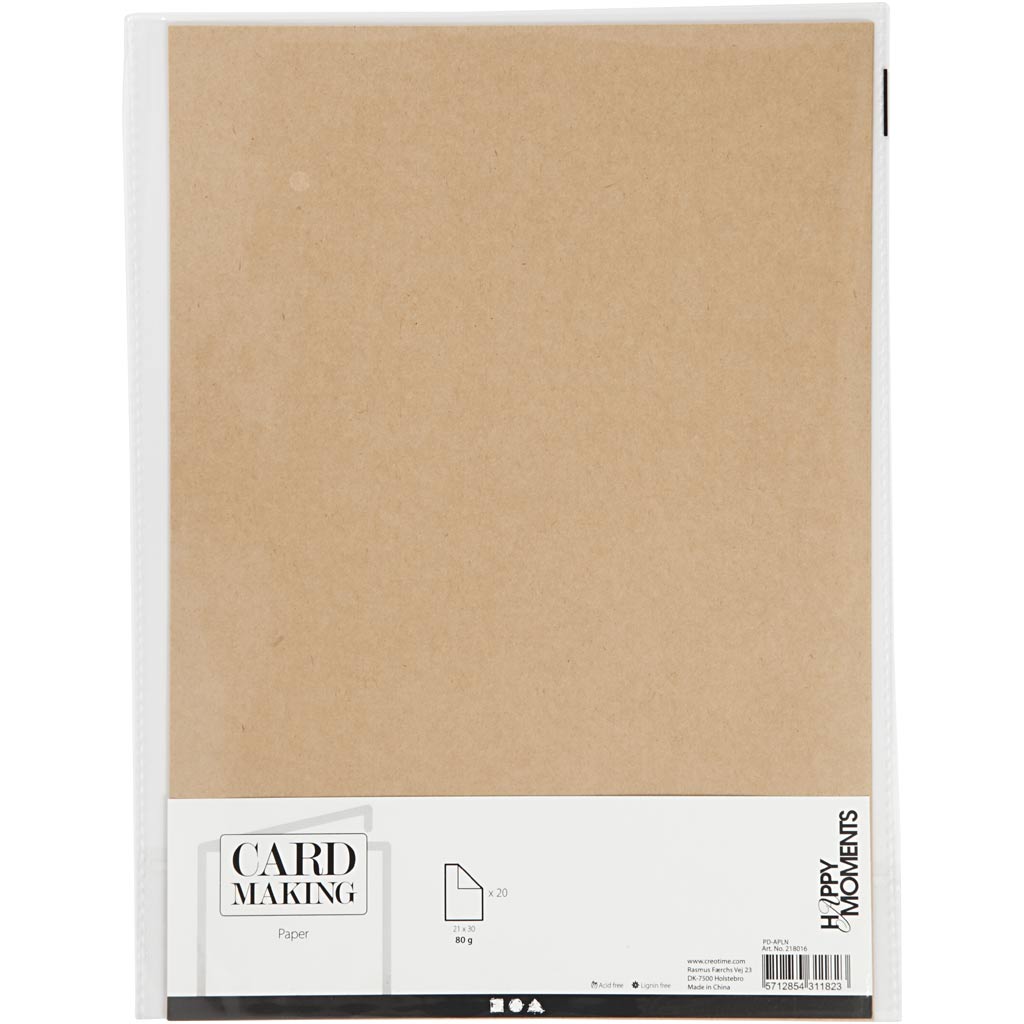 Creativ company papier naturel a4 120gr, 20st.