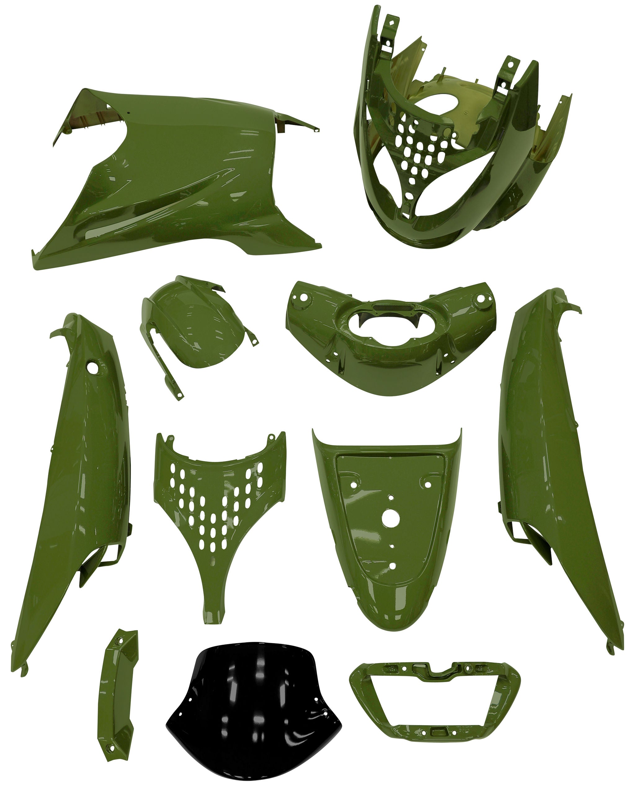 11-teiliger Edge-Bodykit für Aprilia SR von 1997 bis 2004 – District Green