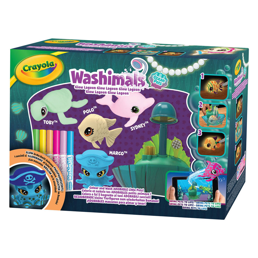Goliath games crayola washimals ocean glow lagoon speelset