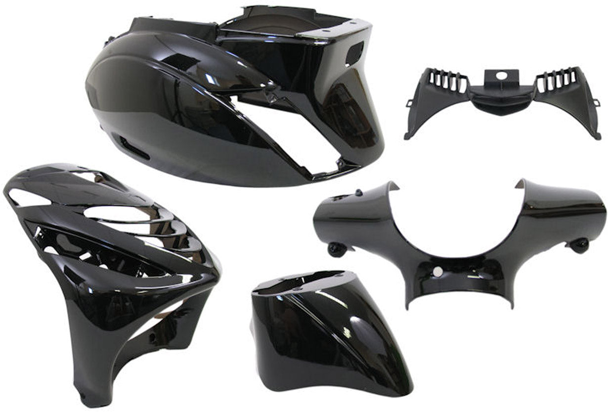 Edge Storge 5-teiliges Set für Piaggio Zip-SP ab Baujahr 2000 – Schwarz-Metallic
