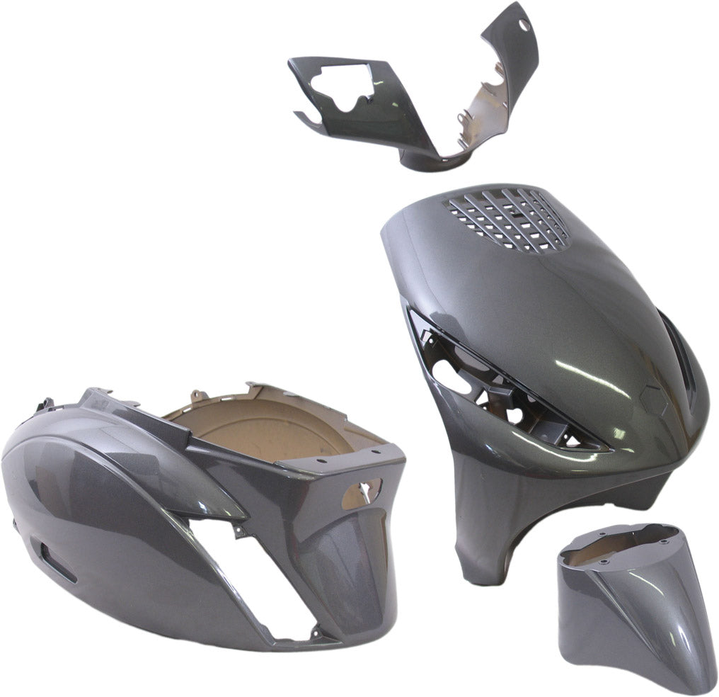 4-teiliges Kantenschutz-Set für Piaggio Zip Zip 2000 2T 4T ab Baujahr 2000 – Anthrazit
