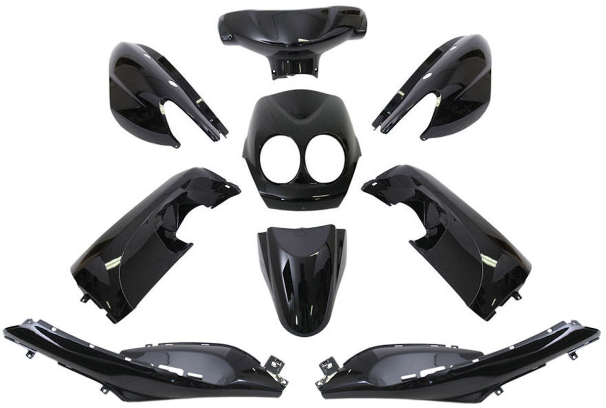 9-teiliges Edge-Platten-Set für Yamaha Neos (Baujahre 2008–2011), 2- und 4-Takt-Modelle, Metallic-Schwarz