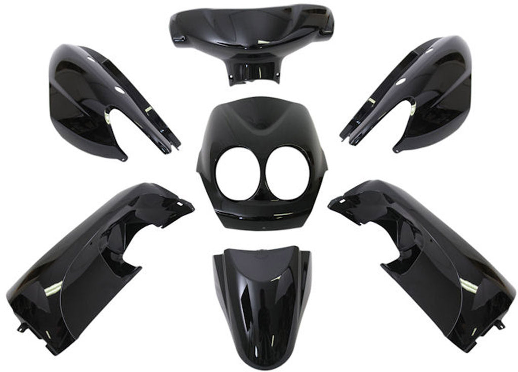 9-teiliges Edge-Platten-Set für Yamaha Neos (Baujahre 2008–2011), 2- und 4-Takt-Modelle, Metallic-Schwarz