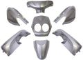 Edge plaatset 9-delig voor yamaha neo's - vanaf bouwjaar 2008 tot 2011 - 2 en 4 takt model - metallic zilver