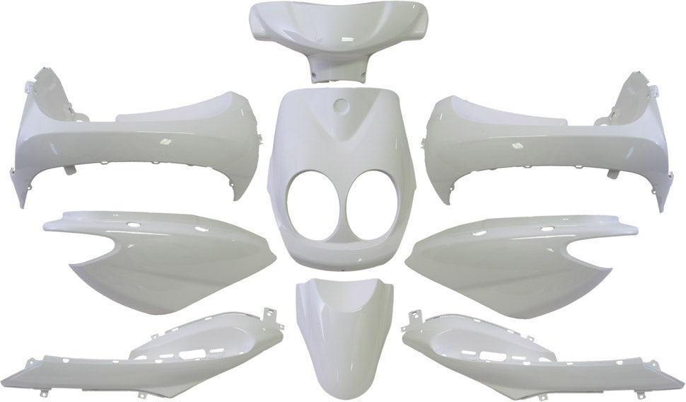 Edge plaatset 9-delig voor yamaha neo's - vanaf bouwjaar 2008 tot 2011 - 2 en 4 takt model - glanzend wit