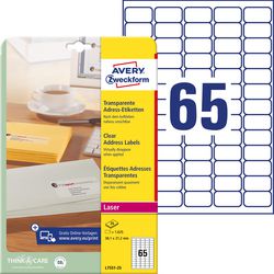 Avery - 21.2 x 38.1 mm 1625 stck. (25 bogen x 65) etiketten