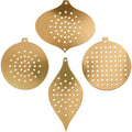 Kruissteken karton, kersdecoratie, h: 8,5-12 cm, gatgrootte 3 mm, metallic goud, 8 stuk 1 doos