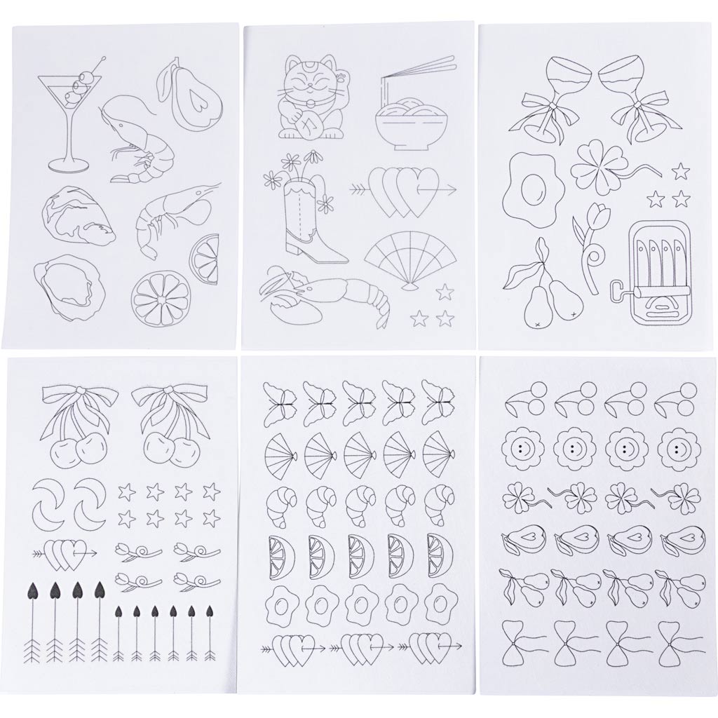 Https: www.cchobby.nl wateroplosbare-borduurvellen-decoratieve-dessins-a5-vel-148-5x210-mm-6-vel-1-doos