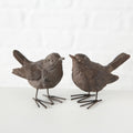 Boltze home beeldje vogel spatz h6cm kunsthars bruin