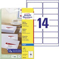Adresetiketten avery zweckform j8163 99,1x38,1mm wit