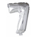 Boland folie ballon nummer '7' zilver 86cm