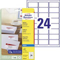 Avery inkjetetiketten quickdry j8159-25 63,5x33,9mm