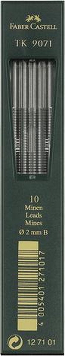 Faber-castell potloodstiftjes - tk9071 - 2,0mm - b - 10 stuks - fc-127101
