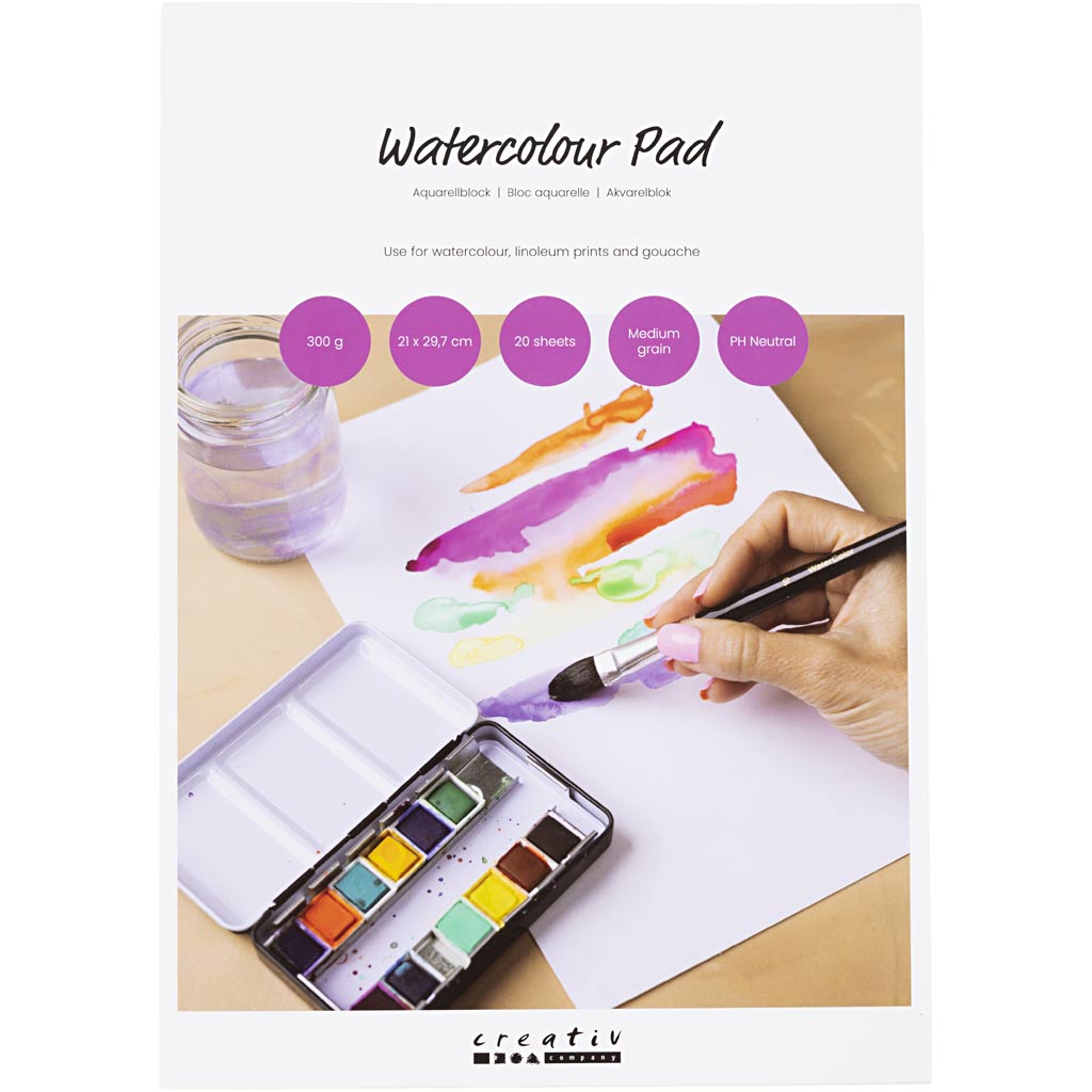 Creativ company aquarelblok a4 200gr. - 20pag.