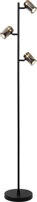 Lucide upton - vloerlamp - 3xgu10 - fumé
