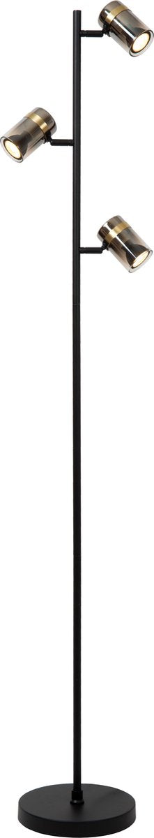 Lucide upton - vloerlamp - 3xgu10 - fumé