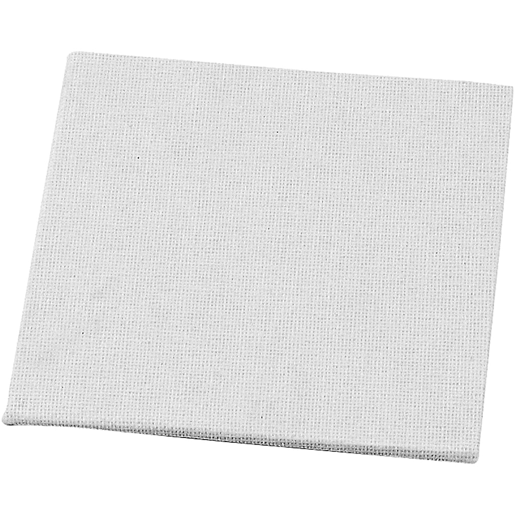 Leinwandplatte von Creativ Company, Größe 10 x 10 cm, Stärke 3 mm, 280 g, weiß, 1 Stück