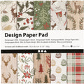 Design papierblok, vel 15,2x15,2 cm, 120 gr, bruin, rood, 50 vel 1 doos