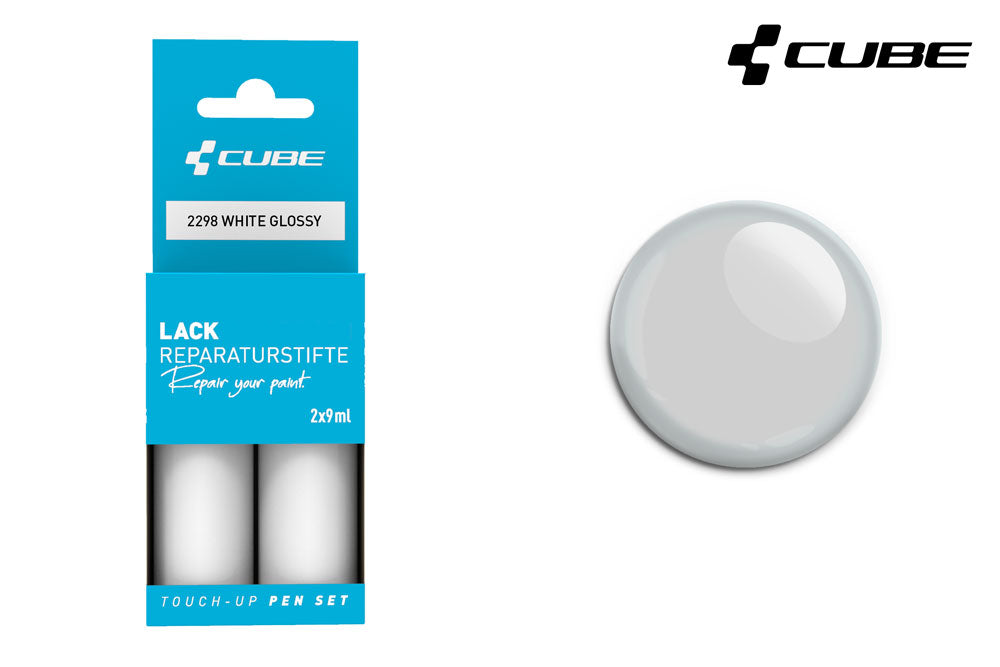 Cube touch-up pen set white glossy