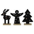 Svenska living vilt kerstfiguur op houten voet 8xled