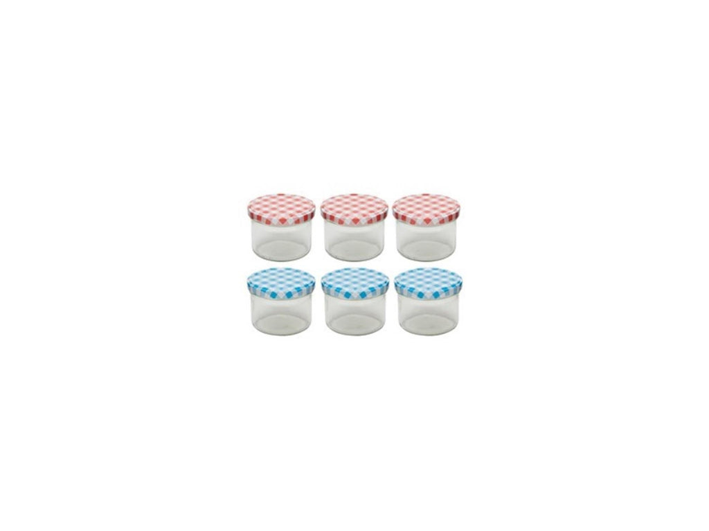 Deti weckglas weckpot jampot met geruit schroefdeksel 230 ml pak a 6 stuks