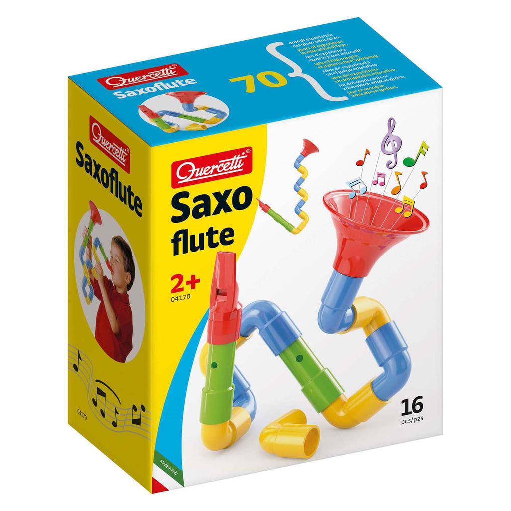 Quercetti Rohrbausatz Saxophon, 16-teilig.