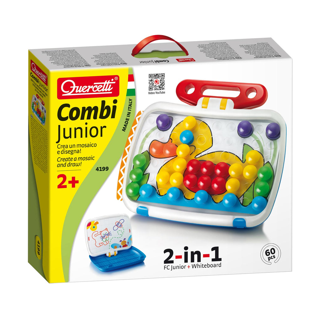 Quercetti -Ansatz Mosaik Combi Junior, 60 Stifte