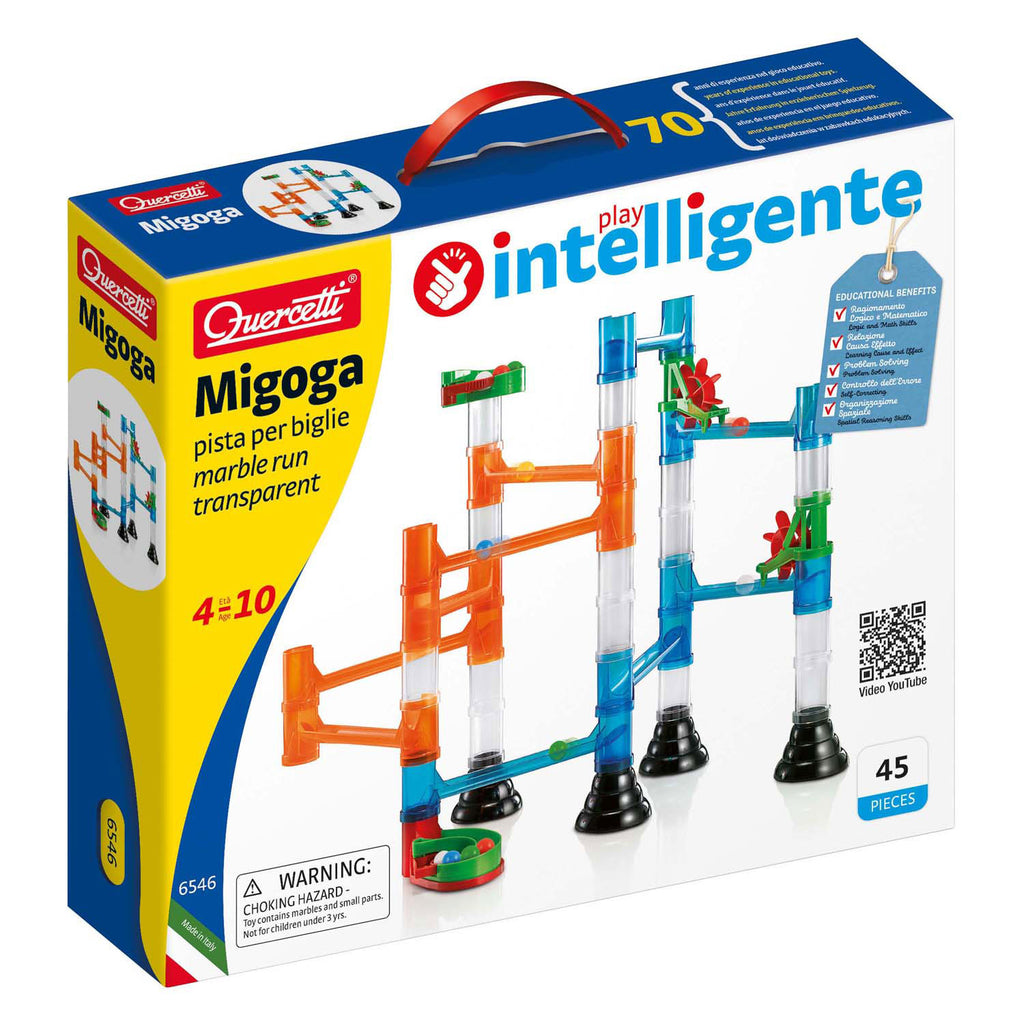 Quercetti knikkerbaan migoga transparent, 45dlg.