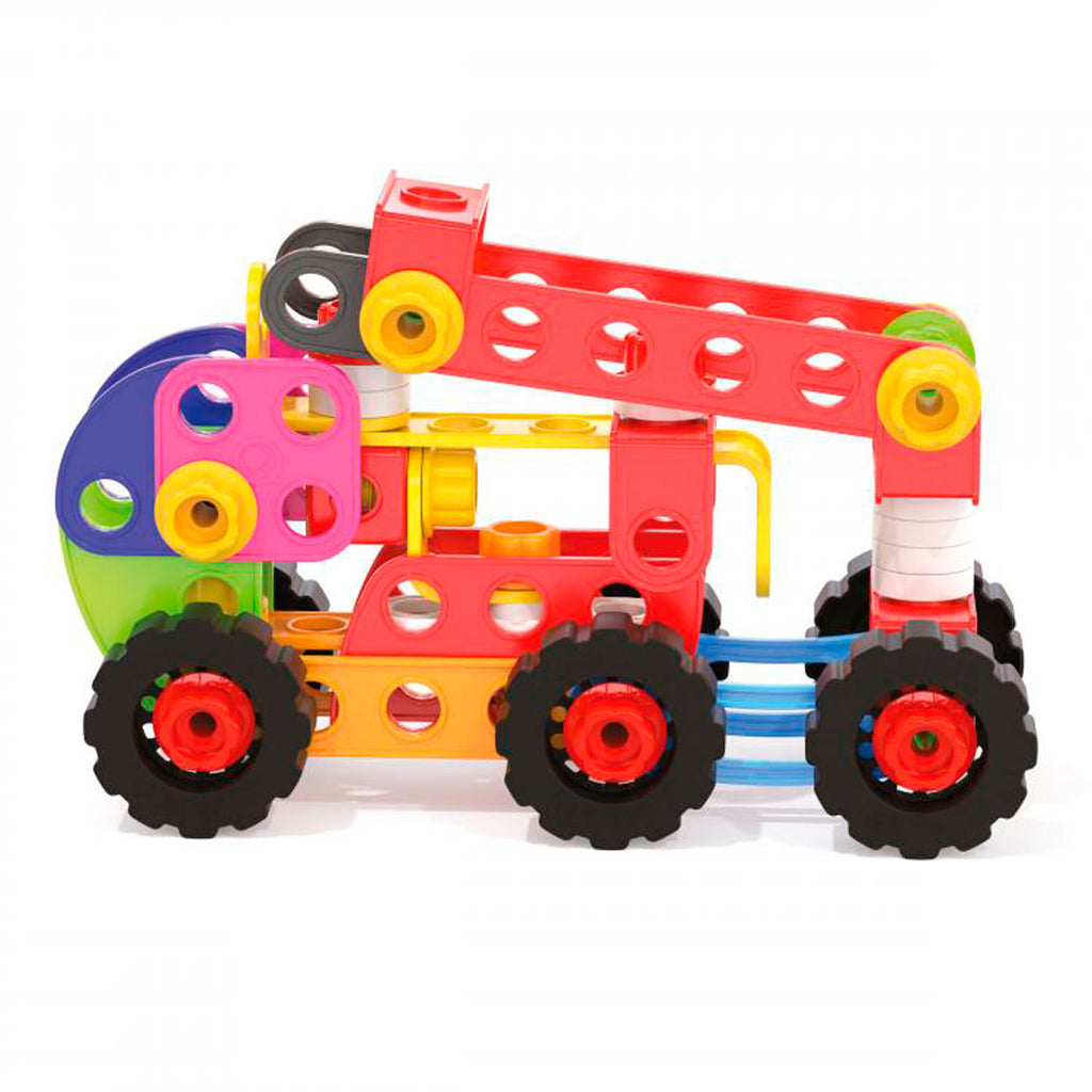 Quercetti tecno jumbo met opopslagbox, 84dlg.