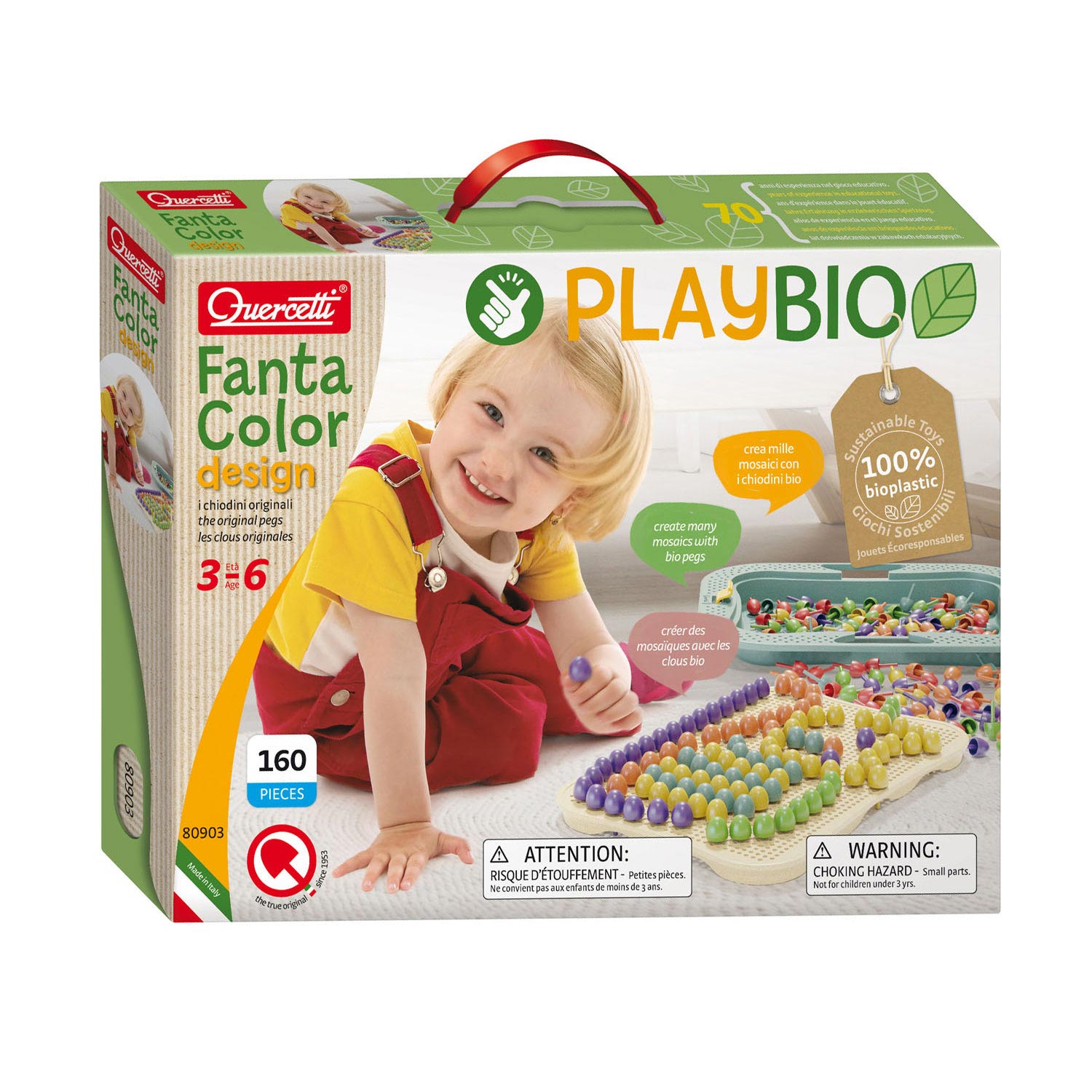 Quercetti playbio fantacolor design, 160dlg