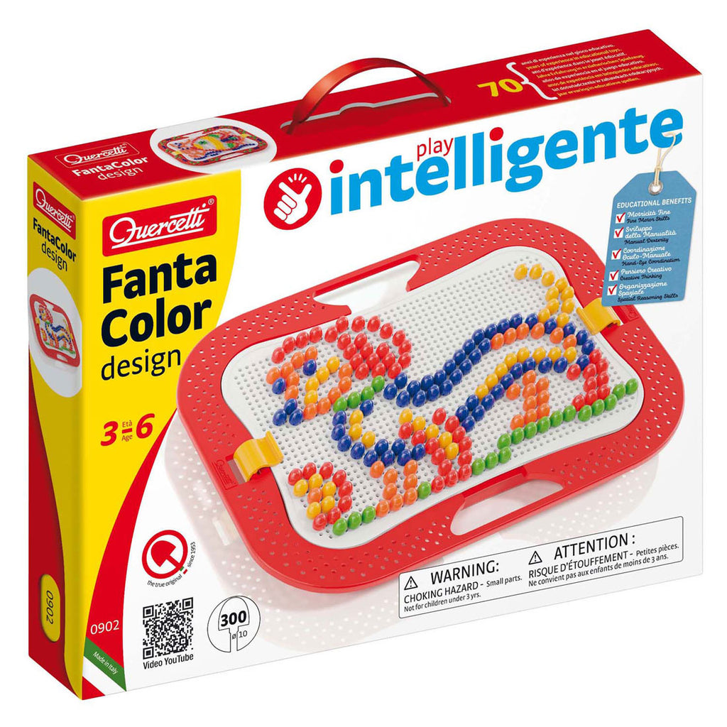 Quercetti fantacolor design insteek mozaïek, 300 pins