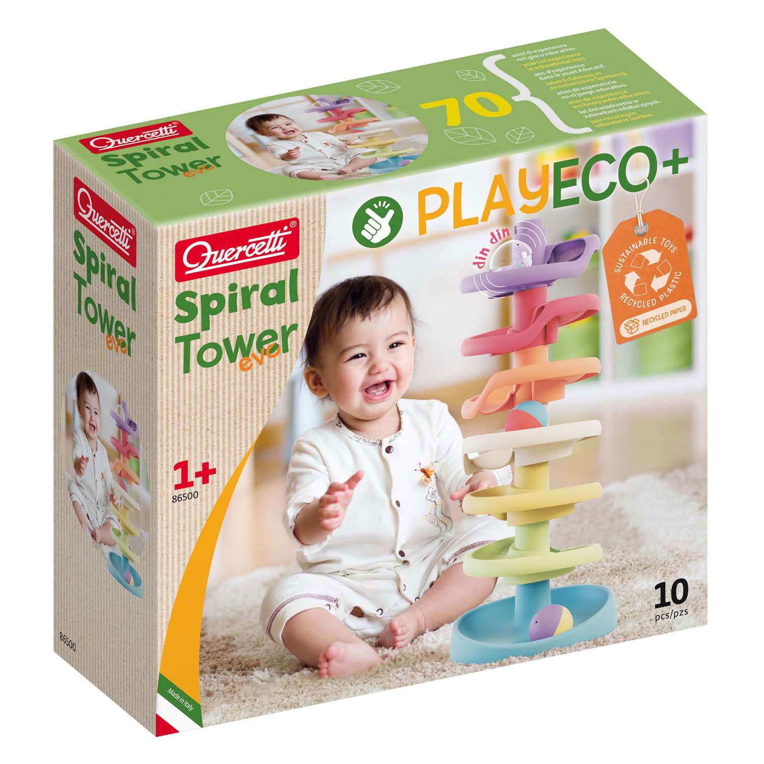 Quercetti play eco ballentoren, 10dlg.