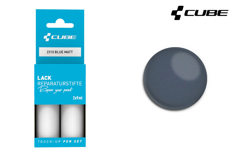 Cube touch-up pen set blue matt