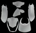 Edge plaatset 6-delig voor peugeot kisbee 2t 4t - wit