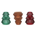 Svenska living kandelaar kerstboom 2-way glas ø6,5x8cm