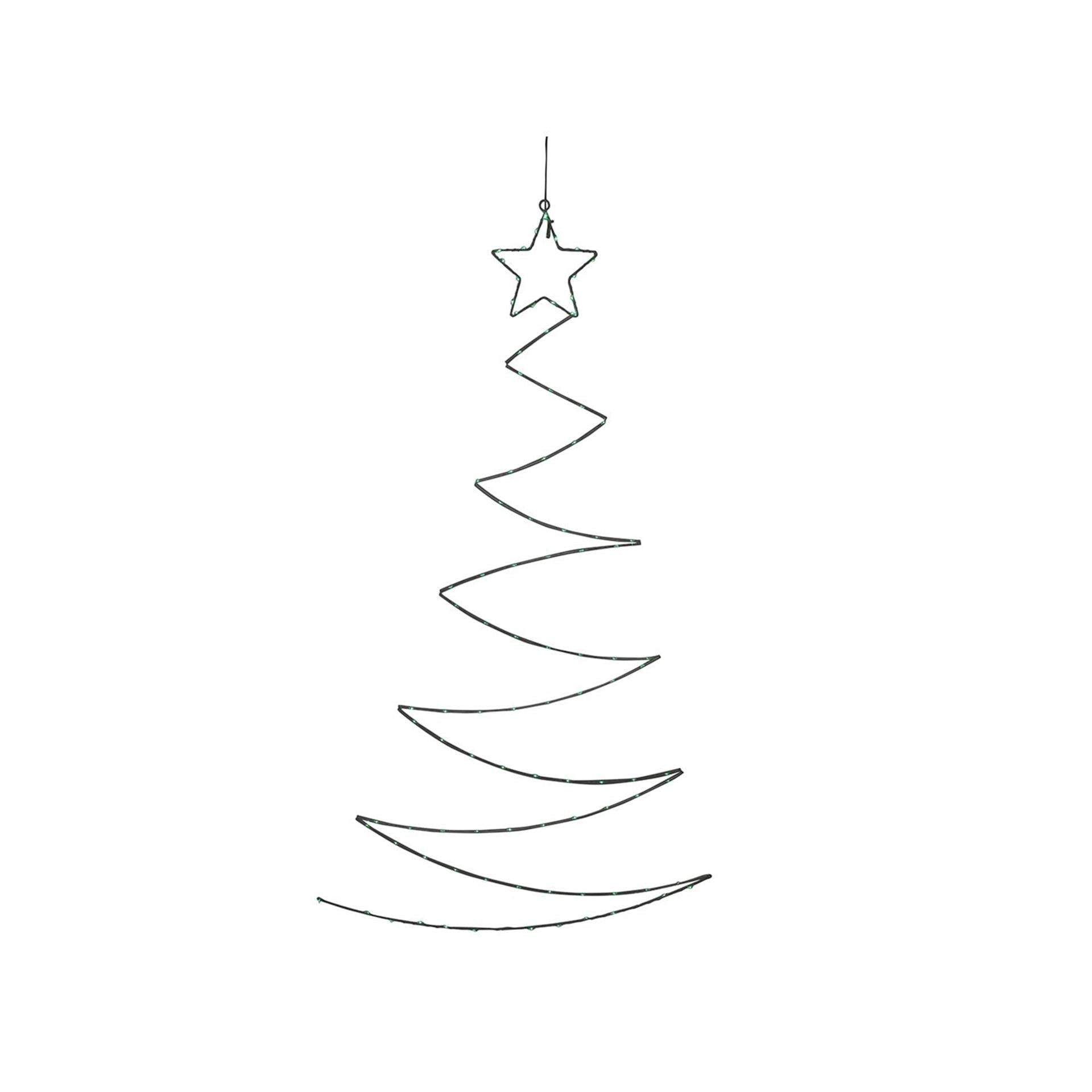 Svenska living led wanddeco kerstboom groen 100x60cm