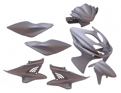 9-teiliges Edge-Panel-Set für Yamaha Aerox bis 2014 – mattgrau