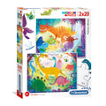 Clementoni Puzzle lustige Dinos, 2x20 Teile.