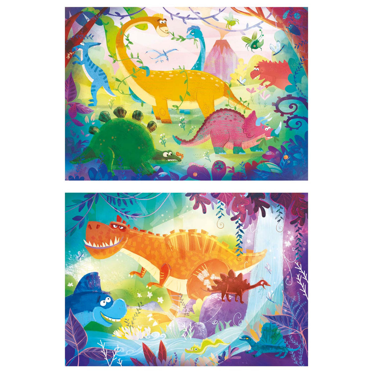Clementoni Puzzle lustige Dinos, 2x20 Teile.
