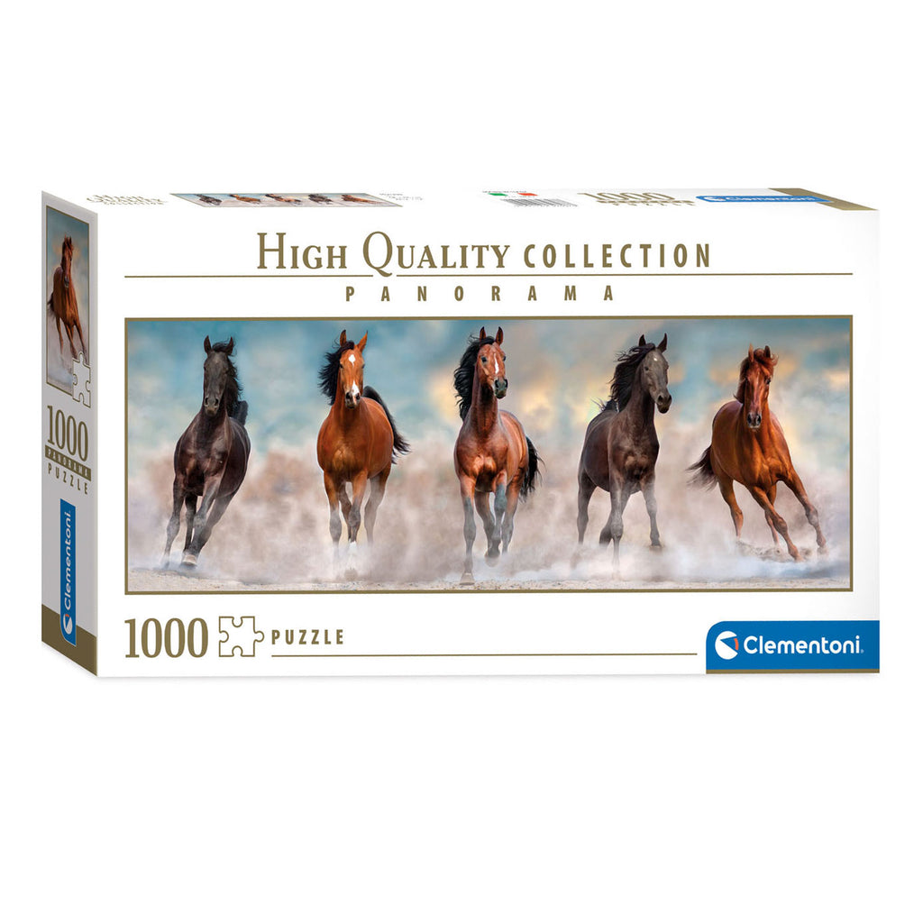 Clementoni Panorama Puzzle Pferde, 1000 Teile.