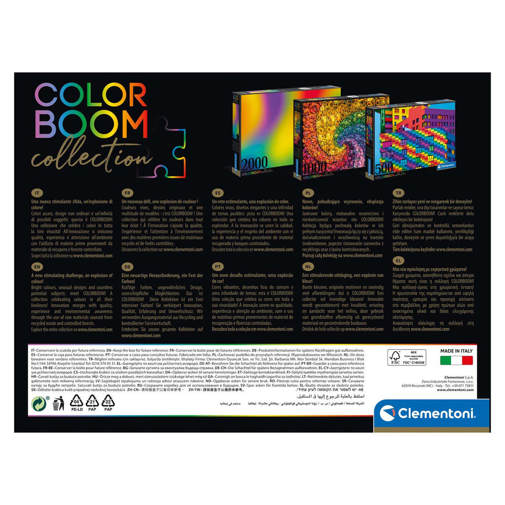 Clementoni Colorboom Puzzle Murmeln, 1000 Teile.