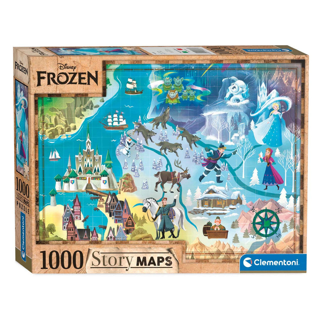 Clementoni Weltkartenpuzzle Disney Die Eiskönigin, 1000 Teile.